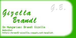 gizella brandl business card